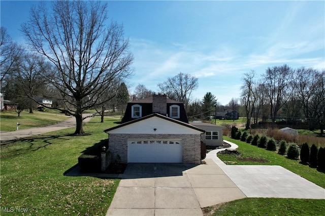 7455 Brushmore Ave NW, North Canton, OH 44720 - view of front facade featuring a front yard, brick siding, and driveway