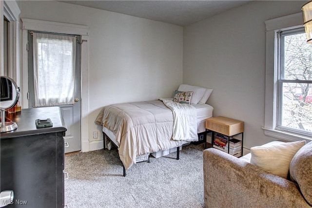 view of carpeted bedroom