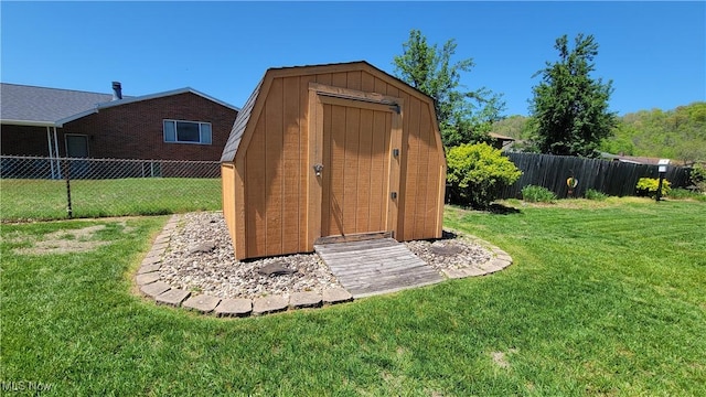 813 Brentwood Dr, Belpre, OH 45714 - view of shed with a fenced backyard