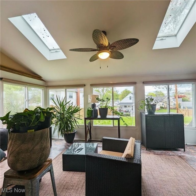 557 Cambridge Rd, Coshocton, OH 43812 - sunroom / solarium featuring plenty of natural light and vaulted ceiling with skylight