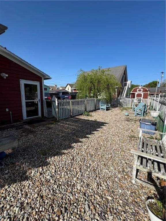 view of yard featuring fence private yard