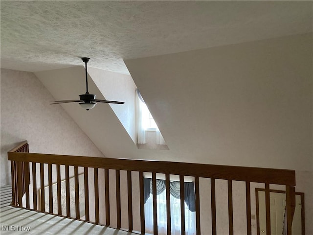 312 Chesapeake Cv, Painesville, OH 44077 - detailed view of a ceiling fan, a textured ceiling, and a skylight