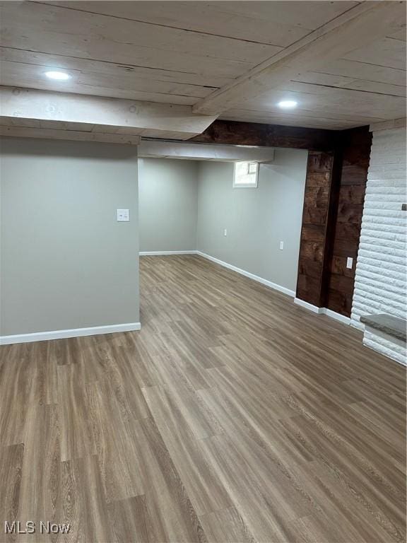 133 Bass Dr, Weirton, WV 26062 - finished below grade area with baseboards and wood finished floors