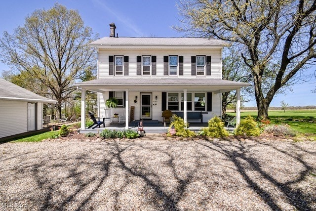 view of front of property with a porch