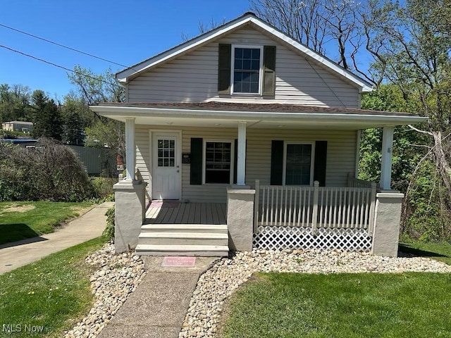 bungalow-style home featuring a porch