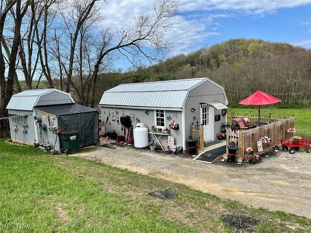 view of shed
