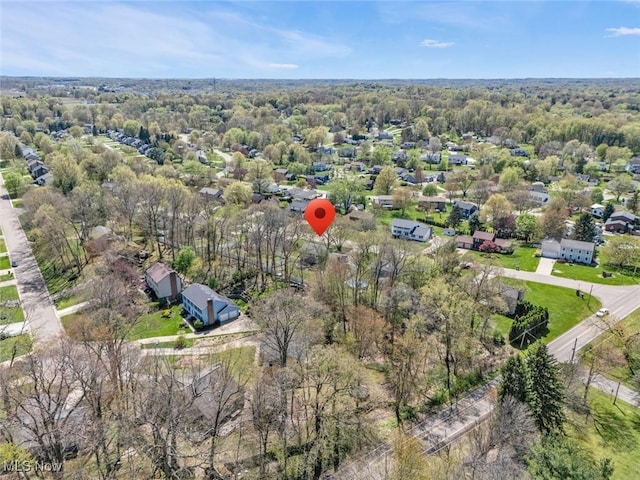 aerial view with a forest view