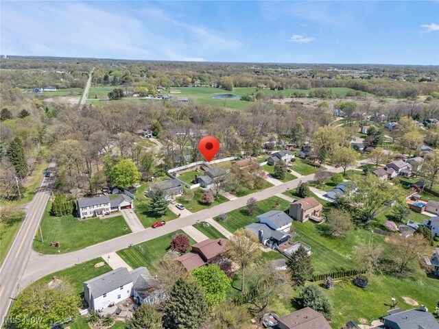 birds eye view of property featuring a residential view