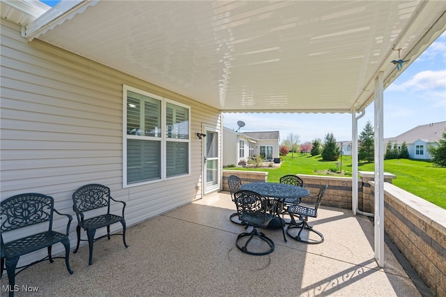 view of patio / terrace featuring outdoor dining area
