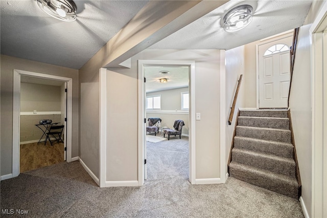 6084 Clay St, Thompson, OH 44086 - staircase with carpet floors