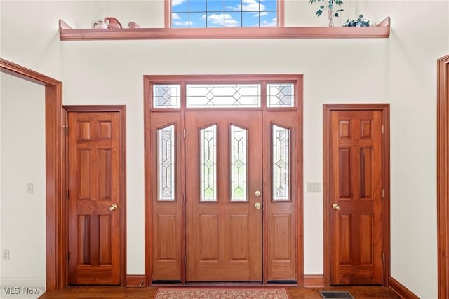 275 Camden Ln, Aurora, OH 44202 - foyer with baseboards and wood finished floors