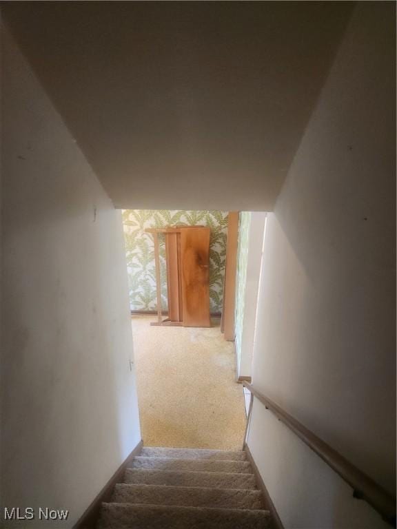 6876 Anthony Ln, Parma Heights, OH 44130 - staircase featuring carpet
