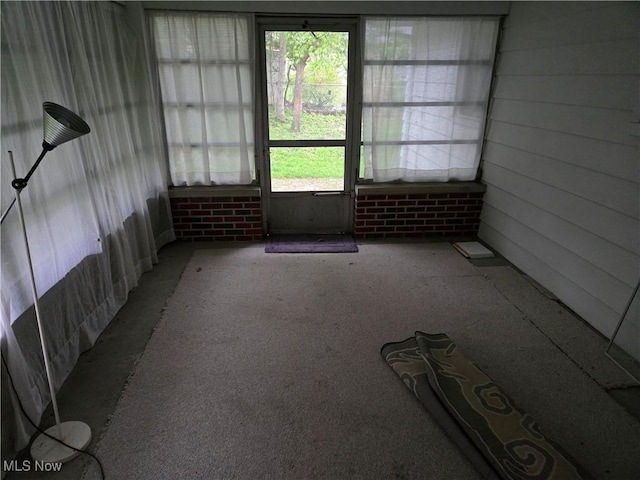 unfurnished room with carpet flooring and a healthy amount of sunlight