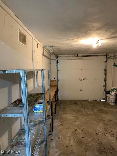 garage featuring visible vents
