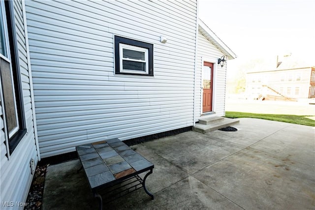 view of patio / terrace featuring entry steps