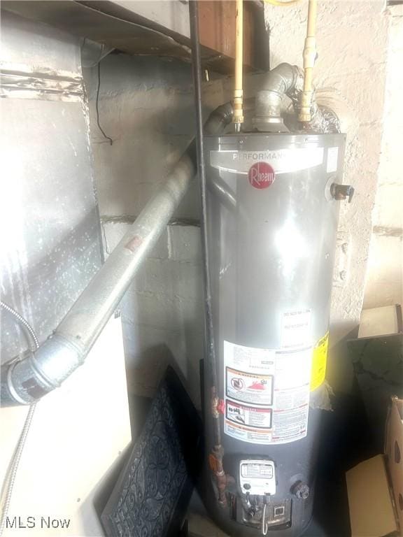 utilities featuring gas water heater