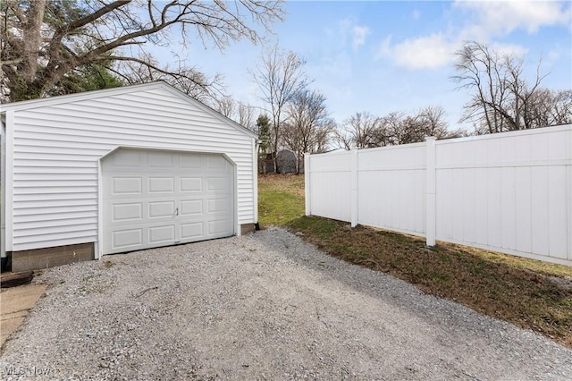 449 W Long Lake Blvd, Akron, OH 44319 - detached garage with fence and dirt driveway