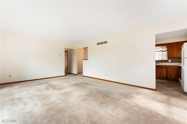 449 W Long Lake Blvd, Akron, OH 44319 - interior space with baseboards, light colored carpet, and visible vents