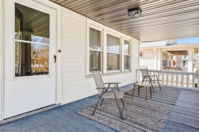 exterior space with covered porch