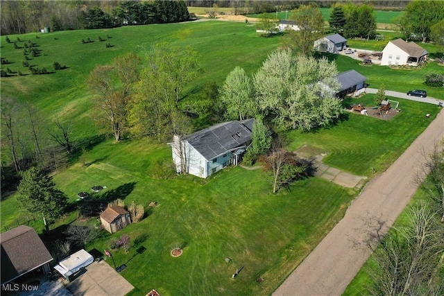 bird's eye view featuring a rural view