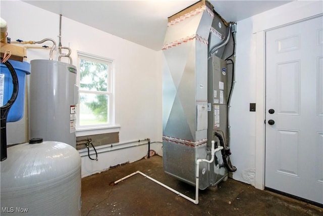 utilities with heating unit and water heater
