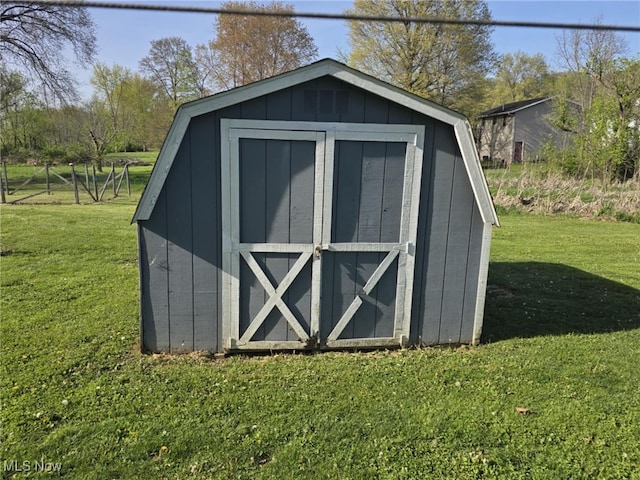 view of shed