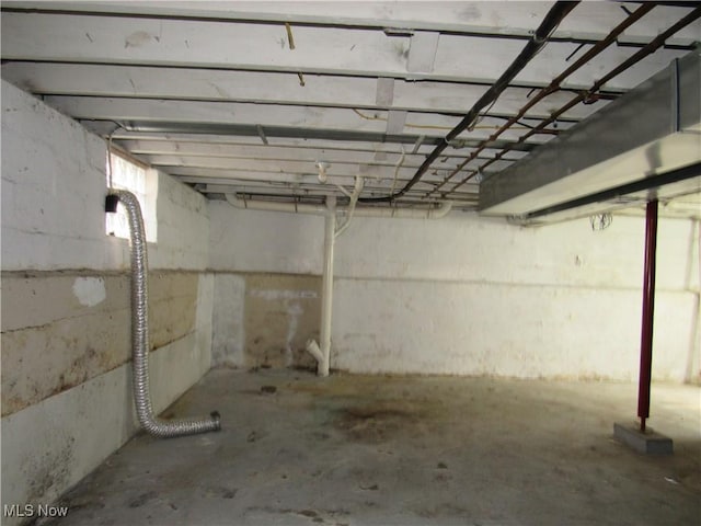 view of below grade area