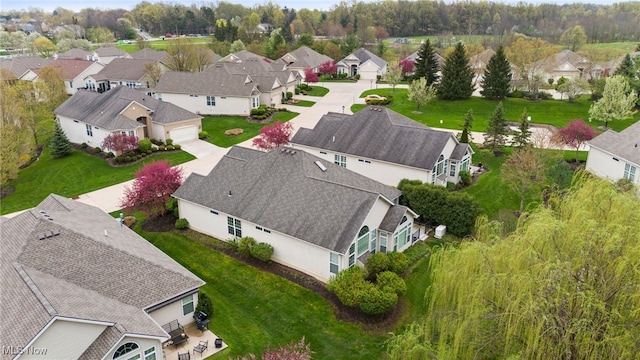 drone / aerial view featuring a residential view