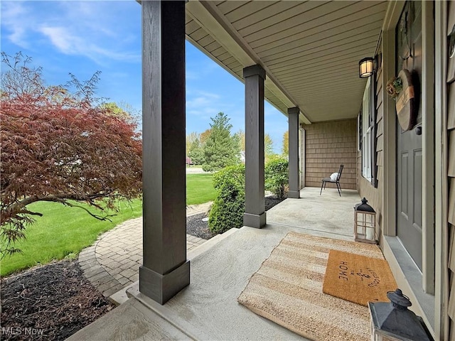 view of patio / terrace with covered porch