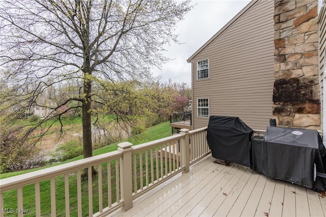 117 Royal Oak Dr, Aurora, OH 44202 - deck featuring grilling area and a yard