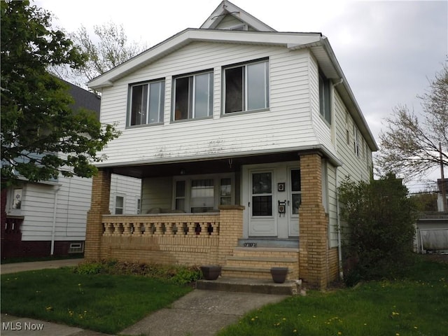 view of front of home with a porch