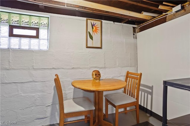 view of dining area