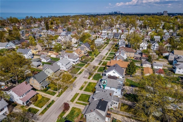 aerial view featuring a residential view