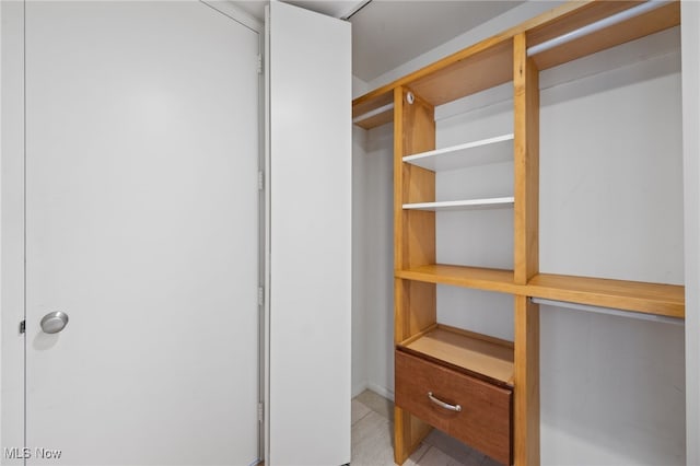 view of walk in closet