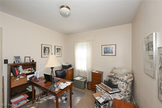 office space featuring carpet
