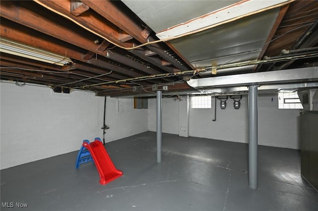view of basement