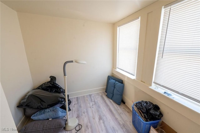 interior space with light wood-style floors