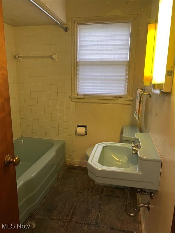 bathroom with toilet and a sink