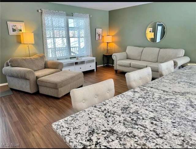 2939 Lindale Dr, Akron, OH 44312 - living area with baseboards and wood finished floors