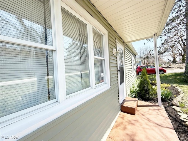 exterior space with a porch