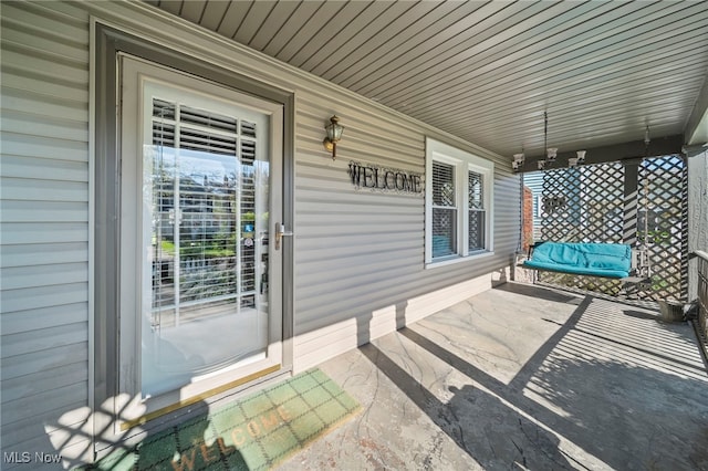 view of patio / terrace featuring covered porch