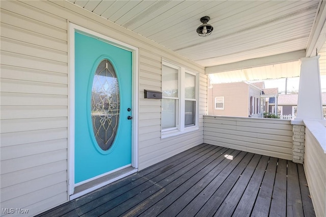view of wooden deck