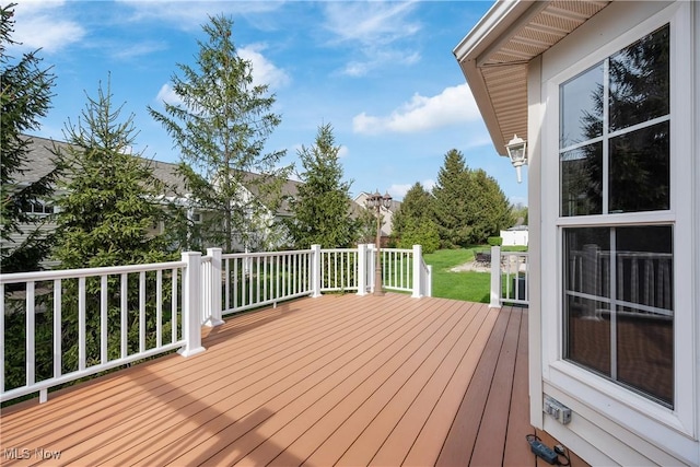 view of wooden deck