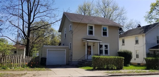 1267 E Pershing St, Salem, OH 44460 - view of front of house with a garage, fence, and driveway
