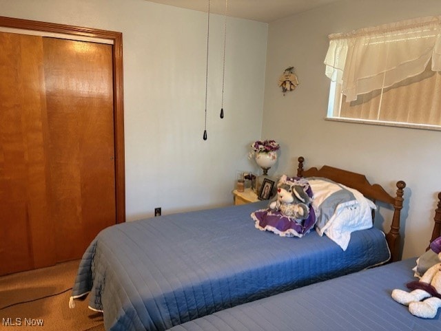 view of carpeted bedroom