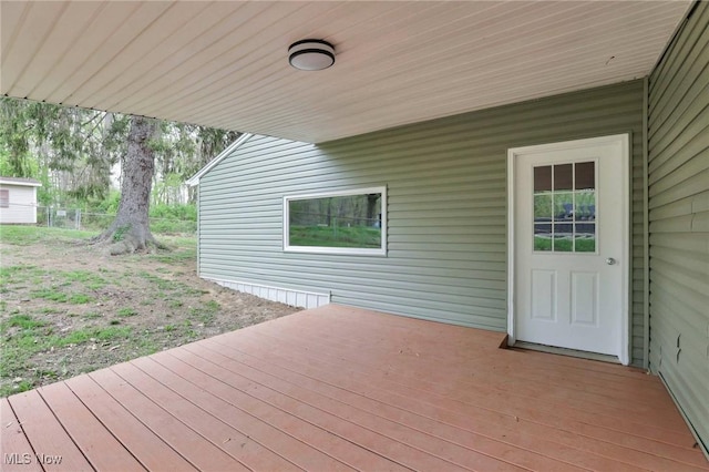 view of wooden deck