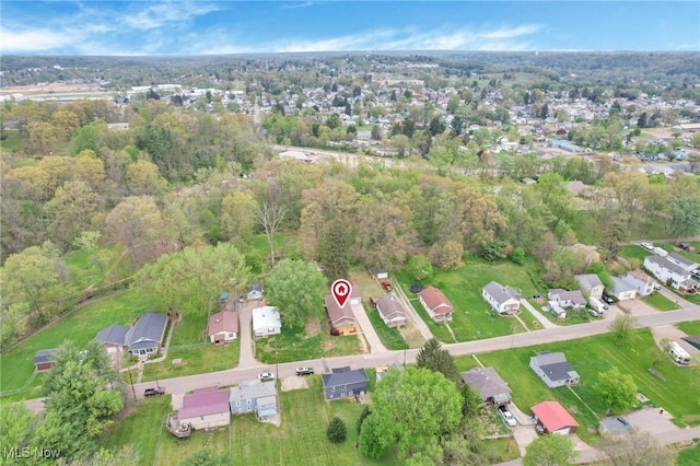 aerial view featuring a residential view