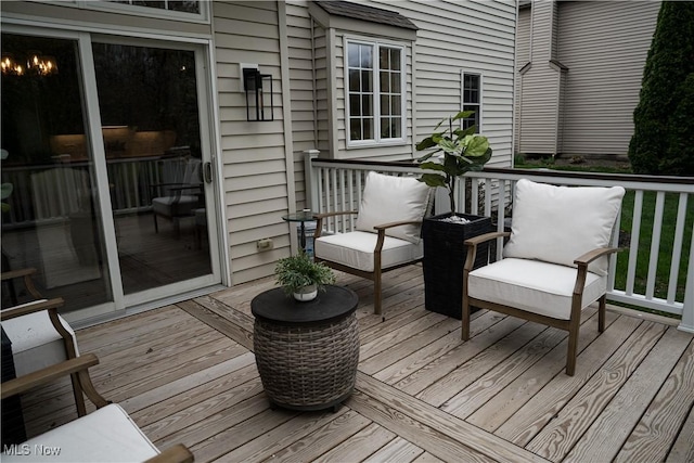 view of wooden deck