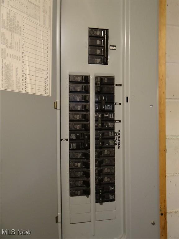 utility room with electric panel