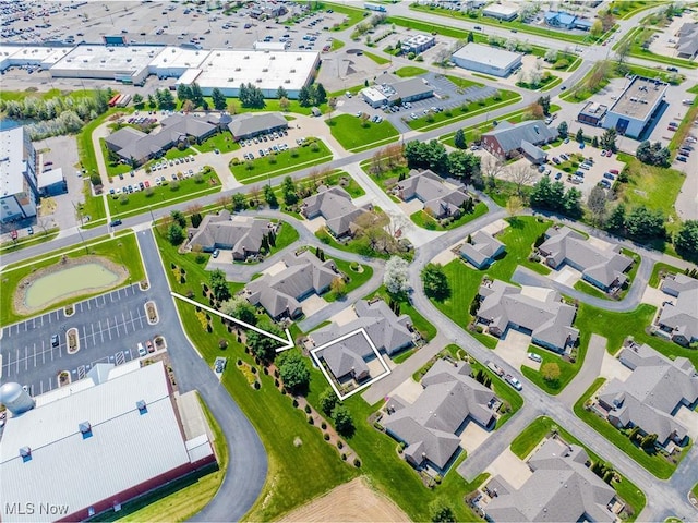 birds eye view of property featuring a residential view